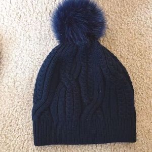 NWT Club Monaco Pom-Pom Wool Beanie